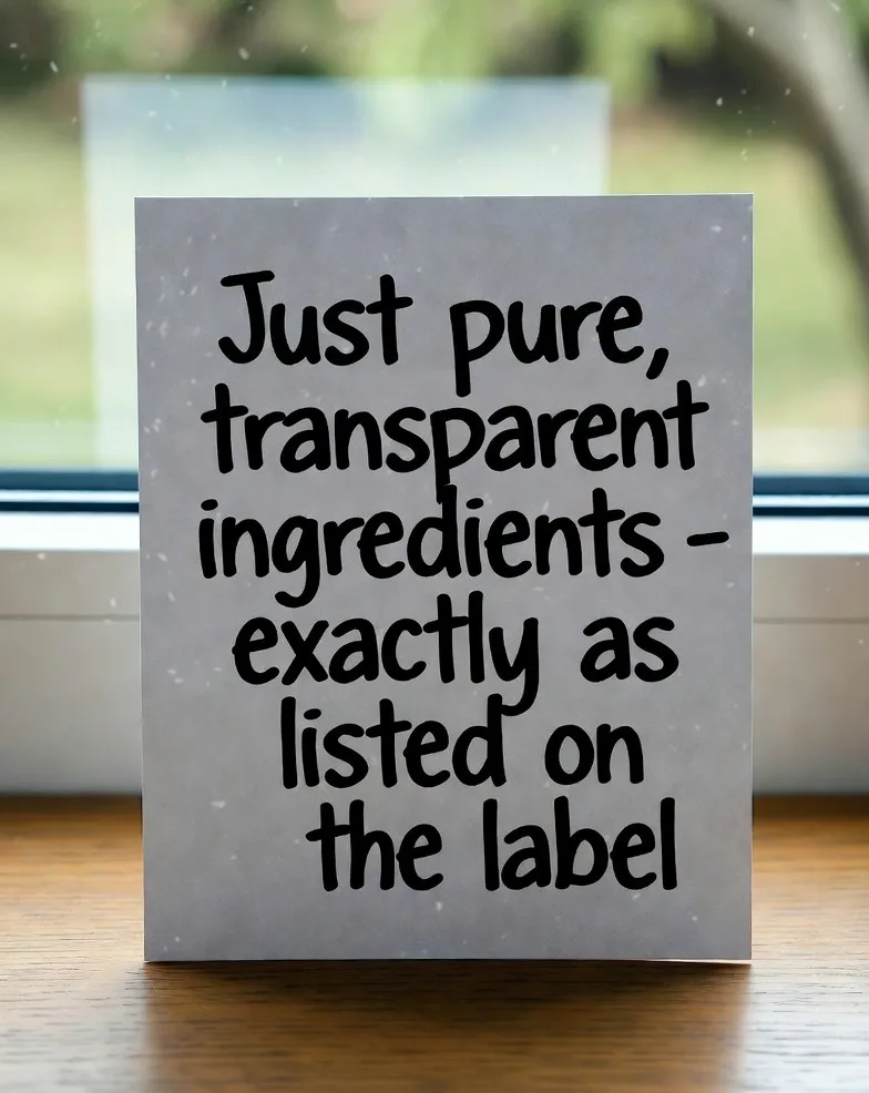 RgenicVibes – no common allergens, only pure transparent ingredients exactly as listed on the label