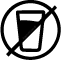 Rgenic dairy free icon – crossed-out milk drop symbol for lactose-free liquid supplements
