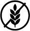 Rgenic gluten free icon – crossed-out wheat ear for gluten-free liquid food supplements